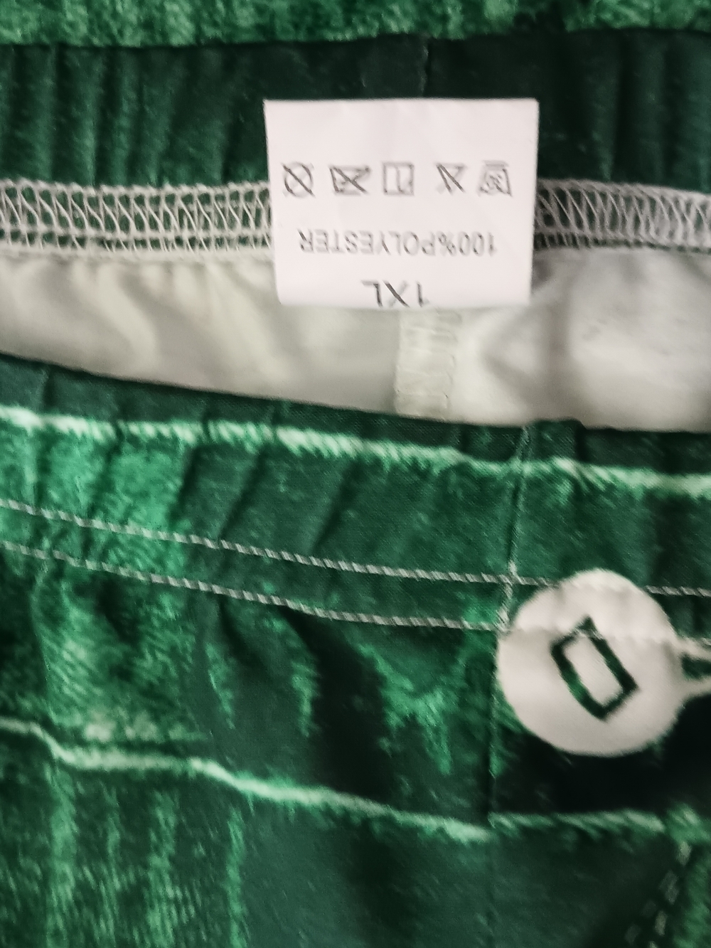 Green Ribbed Women Leggings Pants - Picture 3 of 5